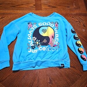 Justice Girls Good Vibes Sparkle Sweatshirt